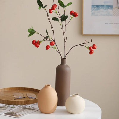 4pcs decorative style ceramic vase, multi-piece combination creative home living room tabletop decorative vase, decorative vase, room decoration, home decoration, living room decoration, Mother's Day and other holidays for lo
