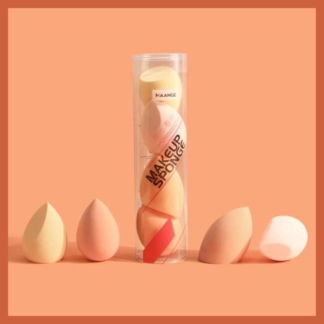 4Pcs Makeup Sponge Set Blender Cosmetics Concealer Blending Powder Liquid Cream Colorful Makeup Sponges Set For Womens