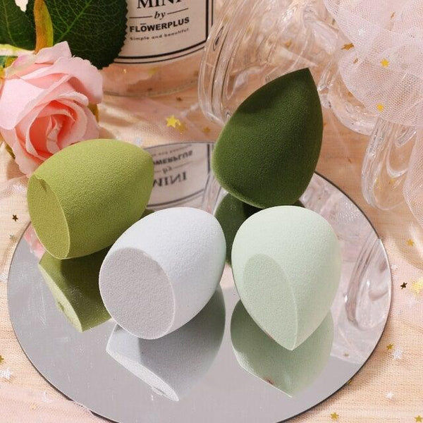 4/pcs New Womens Beauty Egg Set Makeup Puff Set Colorful Cushion Cosmestic Sponge Egg Tool Wet and Dry Use Colorful Soft Design