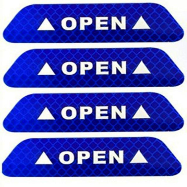 4Pcs/Set Car Door Stickers Car OPEN Reflective Tape Warning Mark Anti-Collision Universal Safety Reflective Open Notice Bicycle Car Door Stickers DIY Car Open Reflective Tape Warning Mark Reflective Open Notice Bicycle Accessories Car Decoration