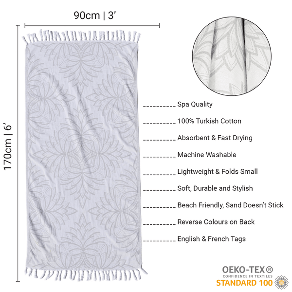 Turkish Towel | Single Set | Grey + White