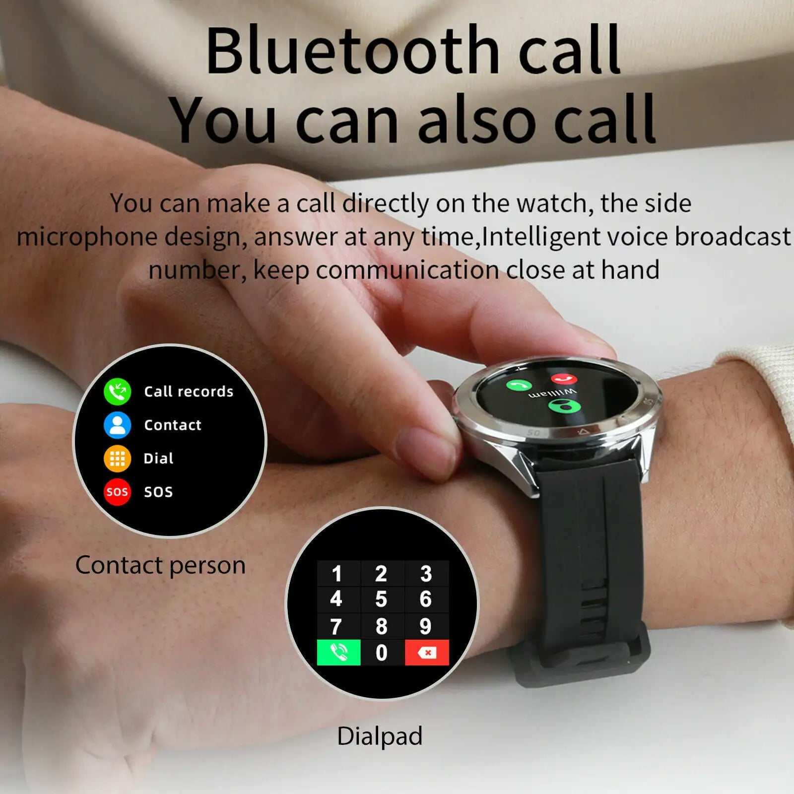 HeartSmart Waterproof Bluetooth Watch & Phone Mate