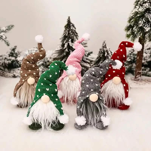 5-Pack: Christmas Gnome Plush Doll