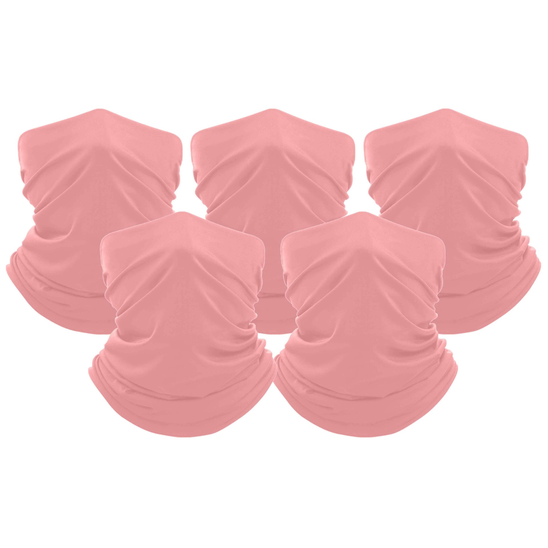 5-Pack: Unisex Moisture Wicking Gaiter Face Neck Scarf Bandanna