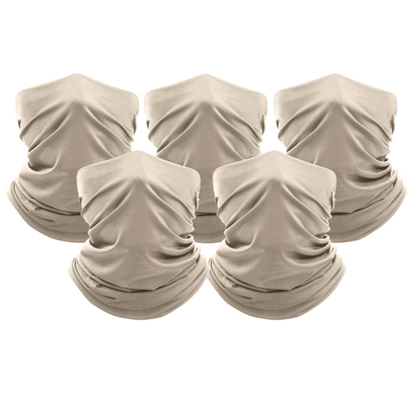 5-Pack: Unisex Moisture Wicking Gaiter Face Neck Scarf Bandanna