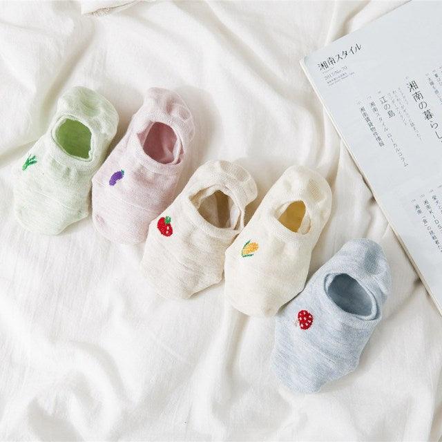 5 Pairs Cute Animal Spring Women Cotton Boat Socks Set Korean Style Funny Cat Dog Panda Low Cut Ankle Short Socks