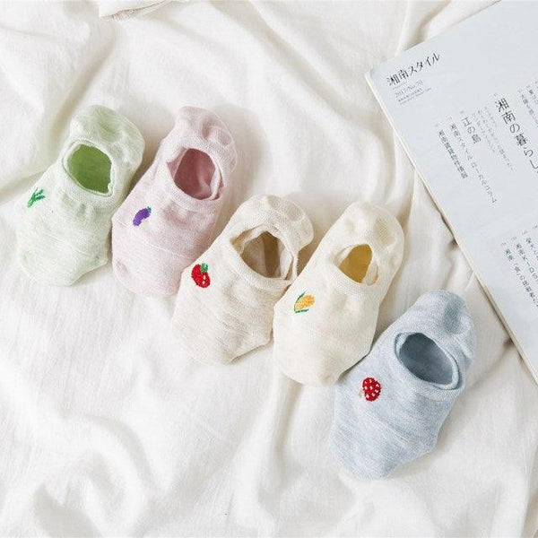 5 Pairs Cute Animal Spring Women Cotton Boat Socks Set Korean Style Funny Cat Dog Panda Low Cut Ankle Short Socks