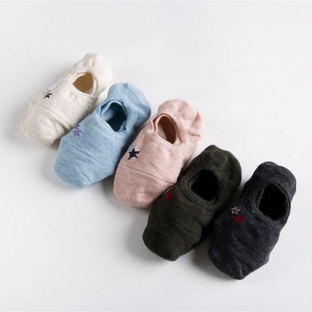 5 Pairs Cute Animal Spring Women Cotton Boat Socks Set Korean Style Funny Cat Dog Panda Low Cut Ankle Short Socks