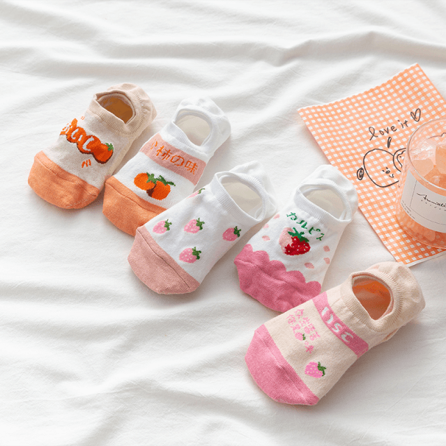 5 Pairs Cute Animal Spring Women Cotton Boat Socks Set Korean Style Funny Cat Dog Panda Low Cut Ankle Short Socks