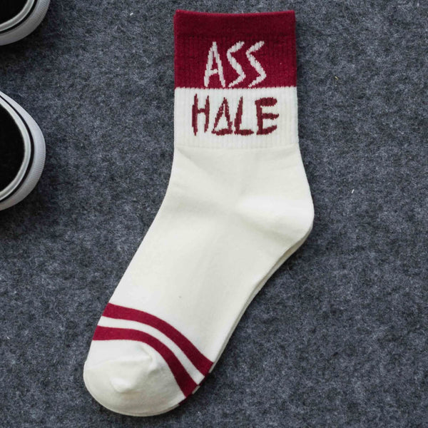 5-Pairs Unisex English Letter Street Fashion Cool Socks
