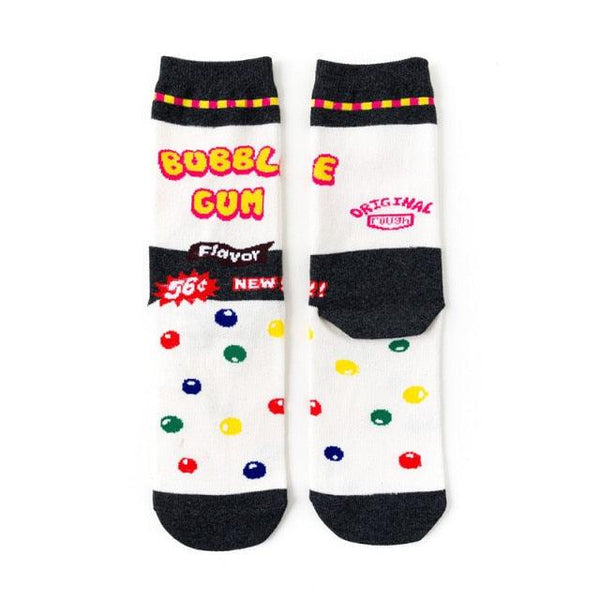 5 Pairs Women's Colorful Cotton Socks Fruits Banana Avocado Lemon Egg Cookie Donuts Food Happy Color Socks