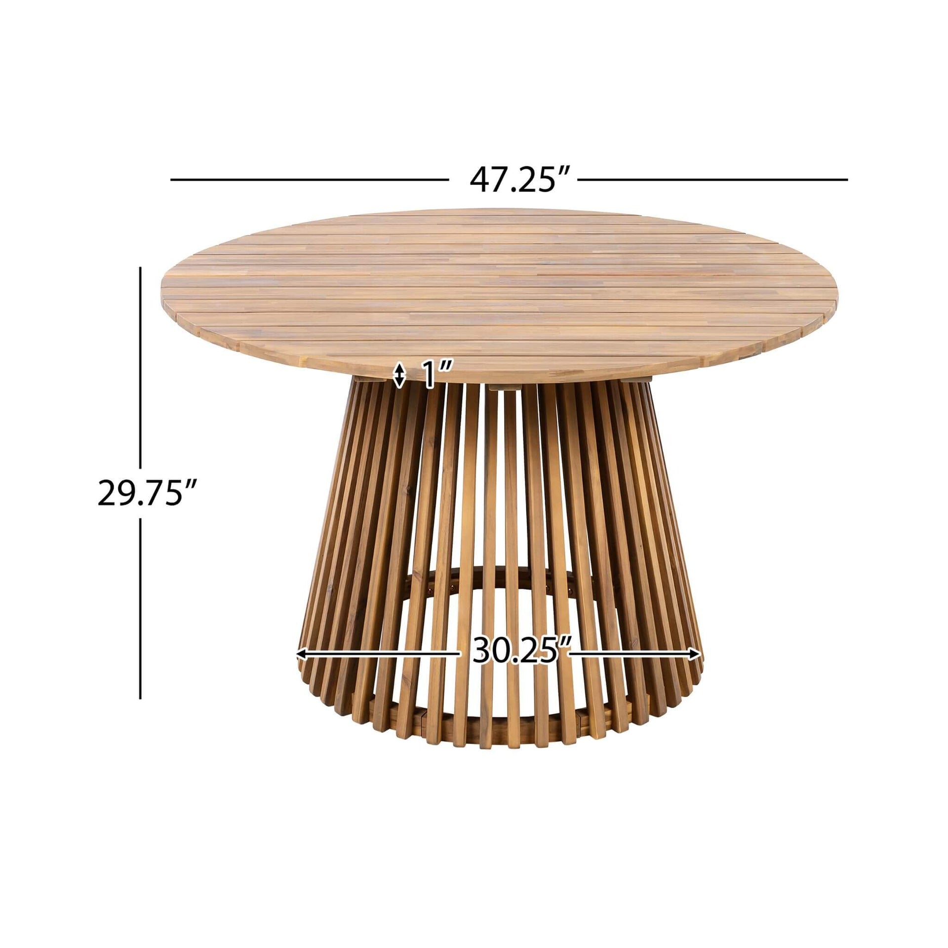 Premium 5-Piece Acacia Wooden Outdoor Furniture Patio Set With Dining Chairs And Table (SAK70445)