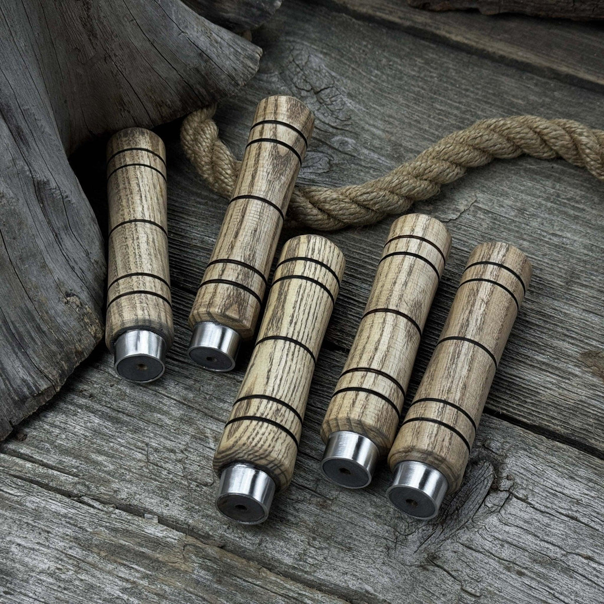 5-Piece Ash Wood Handle Set