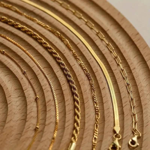 5-Piece: Elegant Multi-Layered Chain Bracelet Set