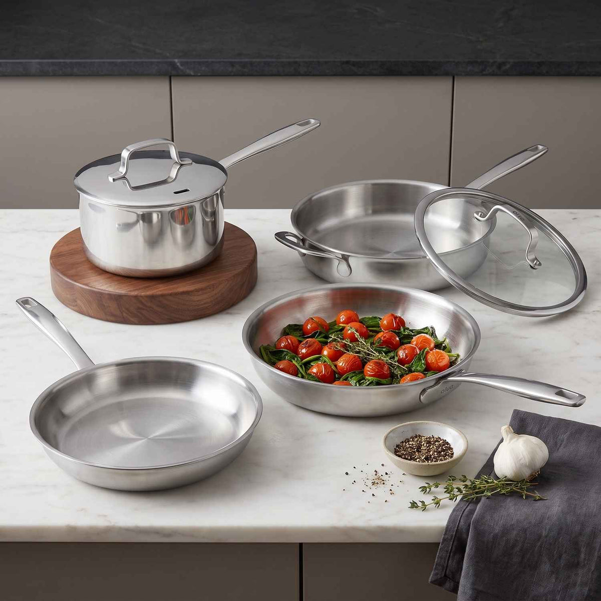 5-Ply Stainless Cookware Set, 14-Piece