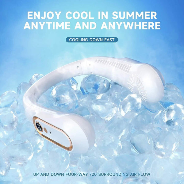 5 Speeds Adjustable USB Rechargeable Battery Powered Personal Neck Fan