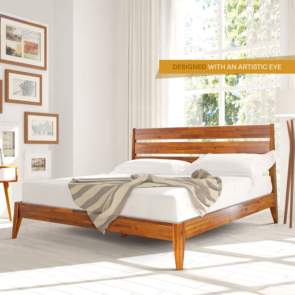 Acacia Emery Deluxe Wood Platform Bed Frame