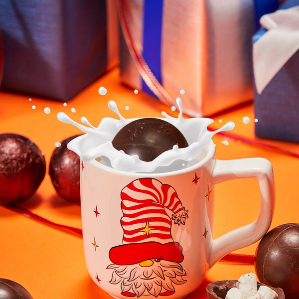 Hot Chocolate Bombs - Set of 6 - Delicious Cocoa Bombs Filled with Marshmallows - 2 Flavors Caramel & Fudge Brownie Candy - Classic Milk Chocolates Cocoa Bomb Gift Set - Delicious Gifts
