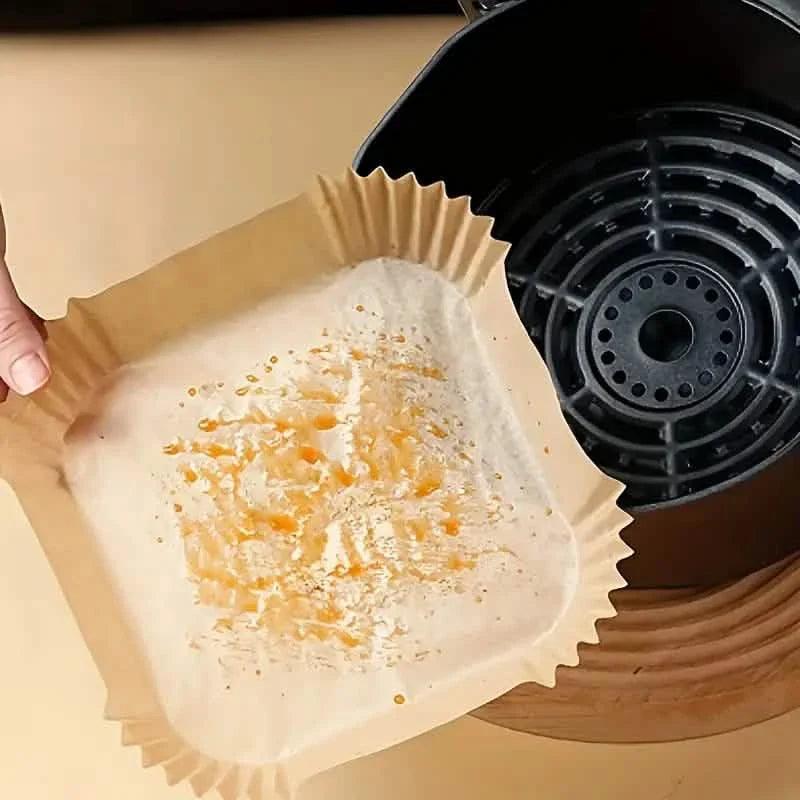 50-Pieces: Disposable Paper Liners For Air Fryer Suitable For 2 - 8 Quarts