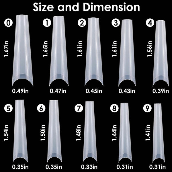 500-Piece: Long False Finger Nails