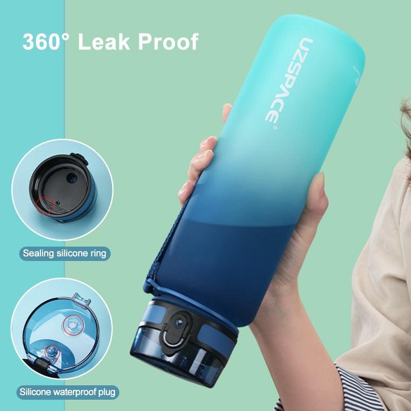 500/1000ml Sport Water Bottle BPA Free With Bounce Lid Time Marker Leak-proof Frosted Plastic Cup for Outdoor Fitness Gym  Motivational Sports Water Bottle with Time Marker Leakproof Drinking Bottle for Fitness Gym Outdoor Cycling Running Hiking
