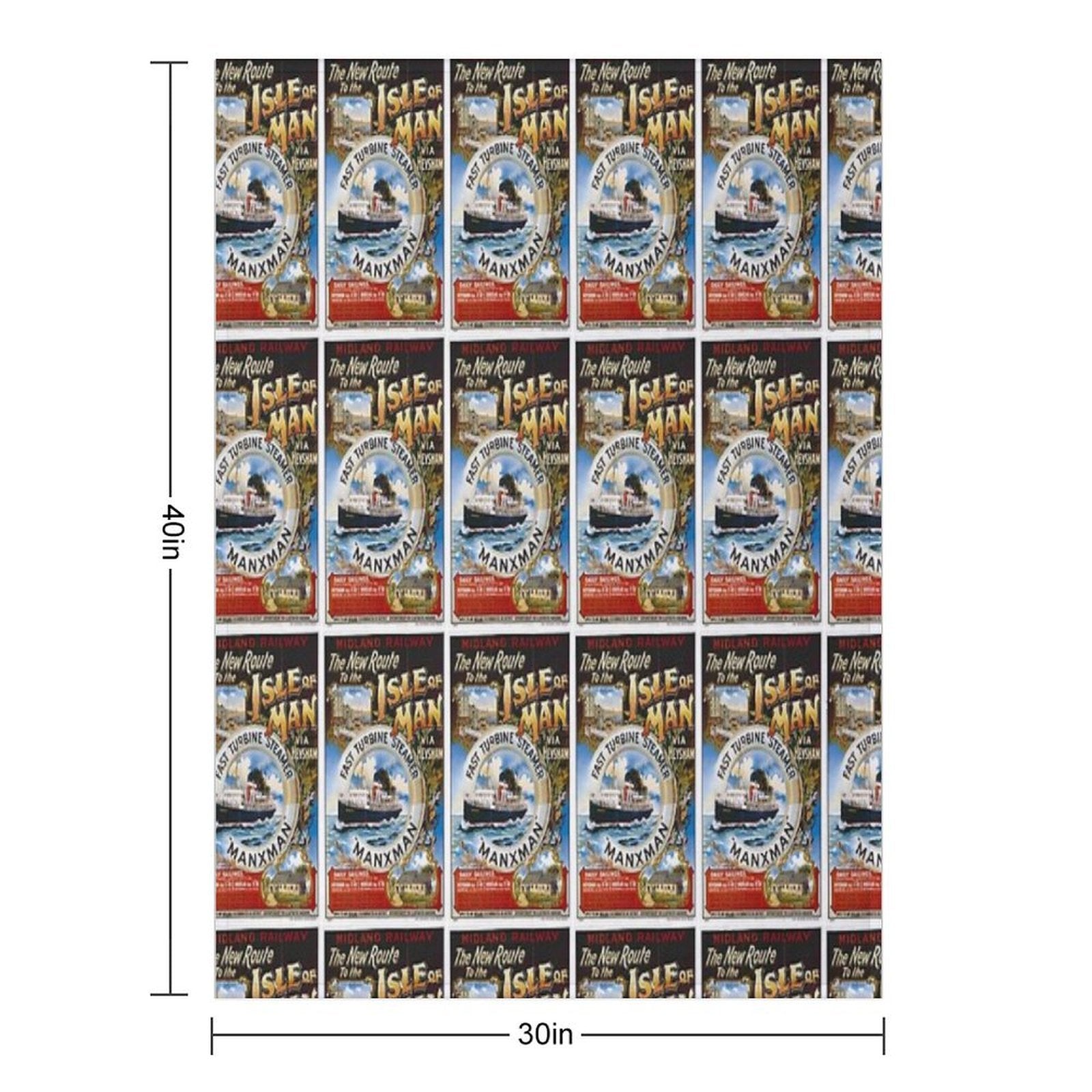 Isle of Man Gift-ready Throw Blanket