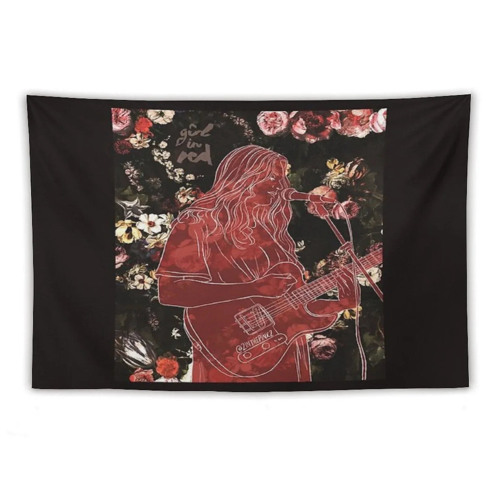 Girl in Red Tapestry