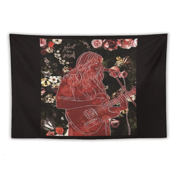 Girl in Red Tapestry