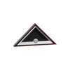 Navy Medallion Flag Display Case - Mahogany