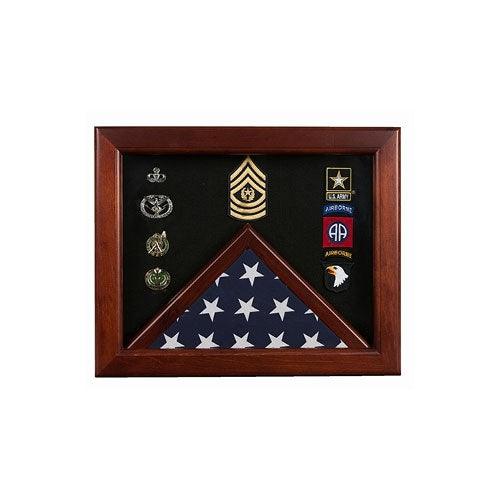 Master Sergeant Flag Display Cases - Master Sergeant Gift, 3' X 5' American flag