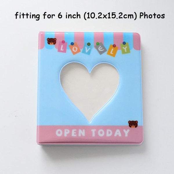50/100 Pockets Photo Album Hollow Heart Mini Photocard Holder 4/6 Inches Card Binder & Stickers Storage Business Card Bag Polaroid Book Album Gifts For Valentines Day