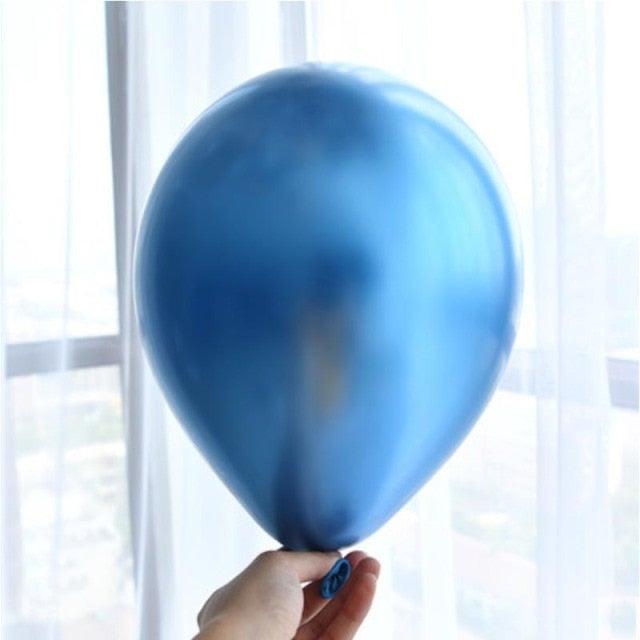 50/100pcs Metallic Latex 5/10/12 Inch Gold Silver Chrome Birthday Balloons With Accessories For Christmas And Party Decorations Wedding Decorations