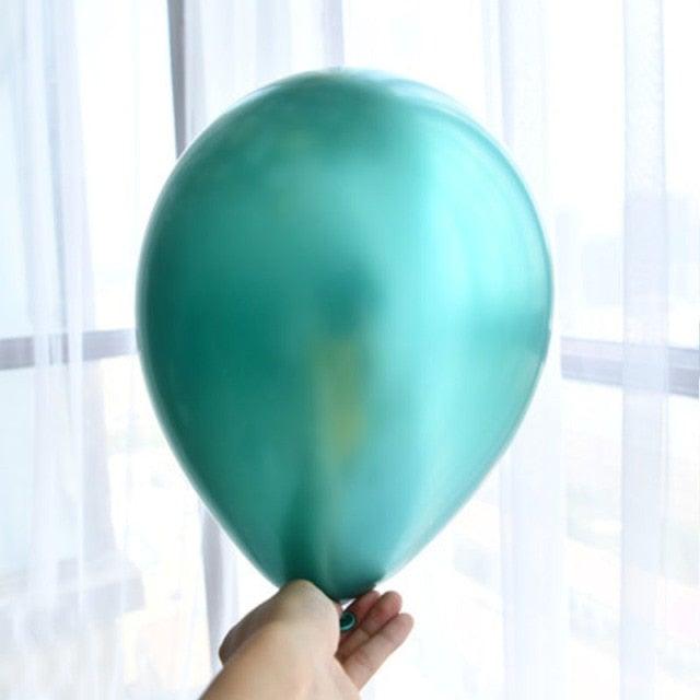 50/100pcs Metallic Latex 5/10/12 Inch Gold Silver Chrome Birthday Balloons With Accessories For Christmas And Party Decorations Wedding Decorations