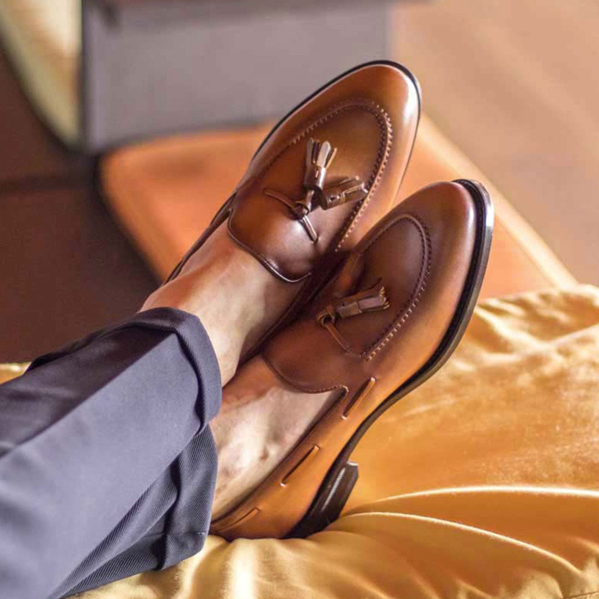 Ravelar - Classic tassel leather loafers shoes for men