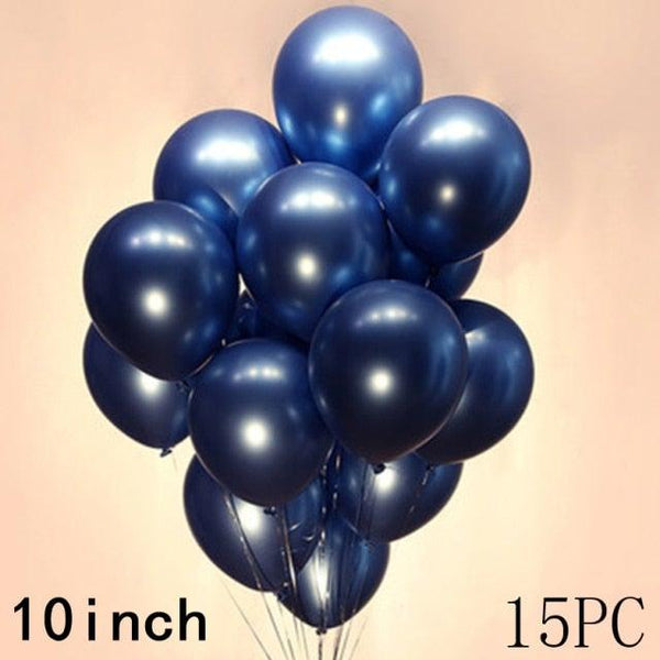 50/15pcs 10inch Gold Silver Black Metal Latex Confetti Balloons For Wedding Decorations  Birthday Party Decorations Bridal Showers Baby Showers
