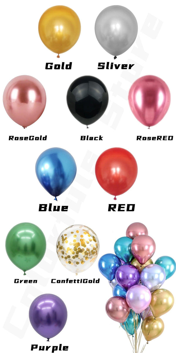 50/15pcs 10inch Gold Silver Black Metal Latex Confetti Balloons For Wedding Decorations  Birthday Party Decorations Bridal Showers Baby Showers