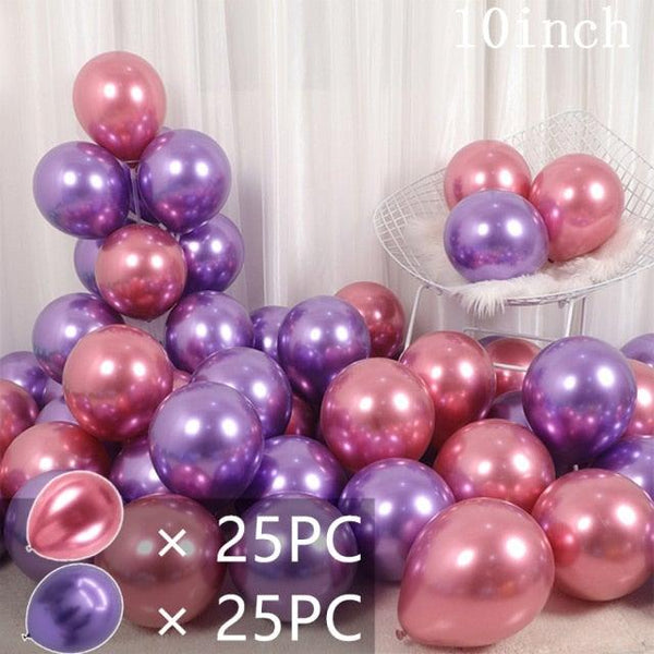 50/15pcs 10inch Gold Silver Black Metal Latex Confetti Balloons For Wedding Decorations  Birthday Party Decorations Bridal Showers Baby Showers