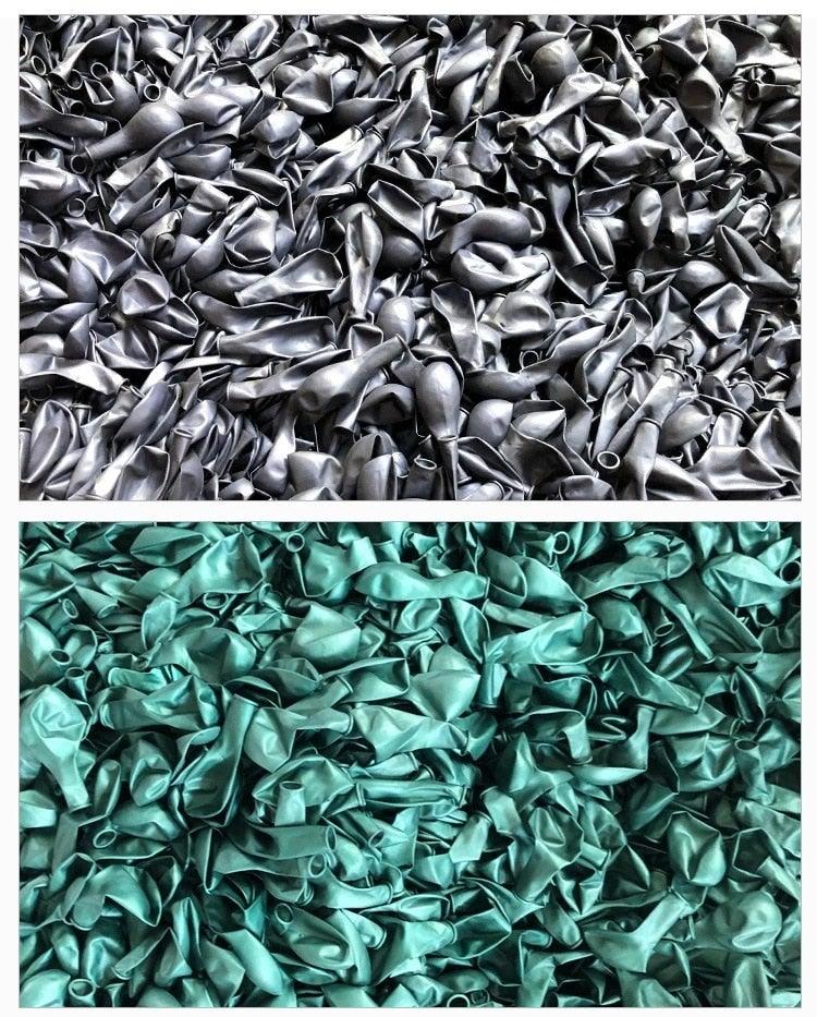 50/15pcs 10inch Gold Silver Black Metal Latex Confetti Balloons For Wedding Decorations  Birthday Party Decorations Bridal Showers Baby Showers