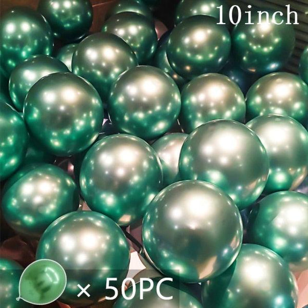 50/15pcs 10inch Gold Silver Black Metal Latex Confetti Balloons For Wedding Decorations  Birthday Party Decorations Bridal Showers Baby Showers