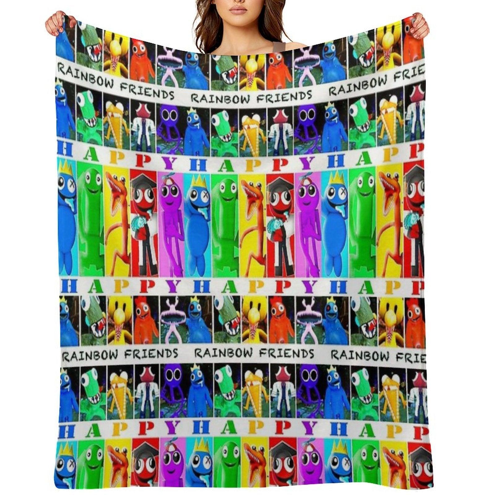 Rainbow Friends Happy Happy Throw Blanket