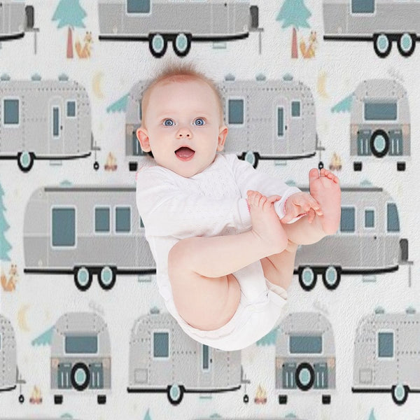 Cute Airstream Pattern Durable Throw Blanket