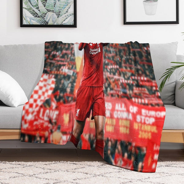 Virgil Van Dijk Travel-friendly Throw Blanket