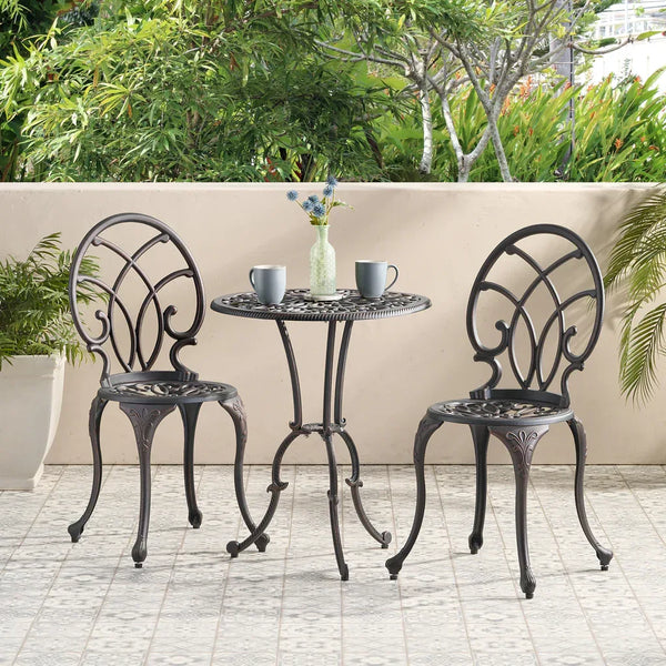 Outdoor 3-Piece Aluminum Bistro Set - NH261232 - Gifts for You 'n Me