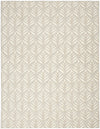 7' X 10' Ivory And Grey Floral Stain Resistant Non Skid Area Rug