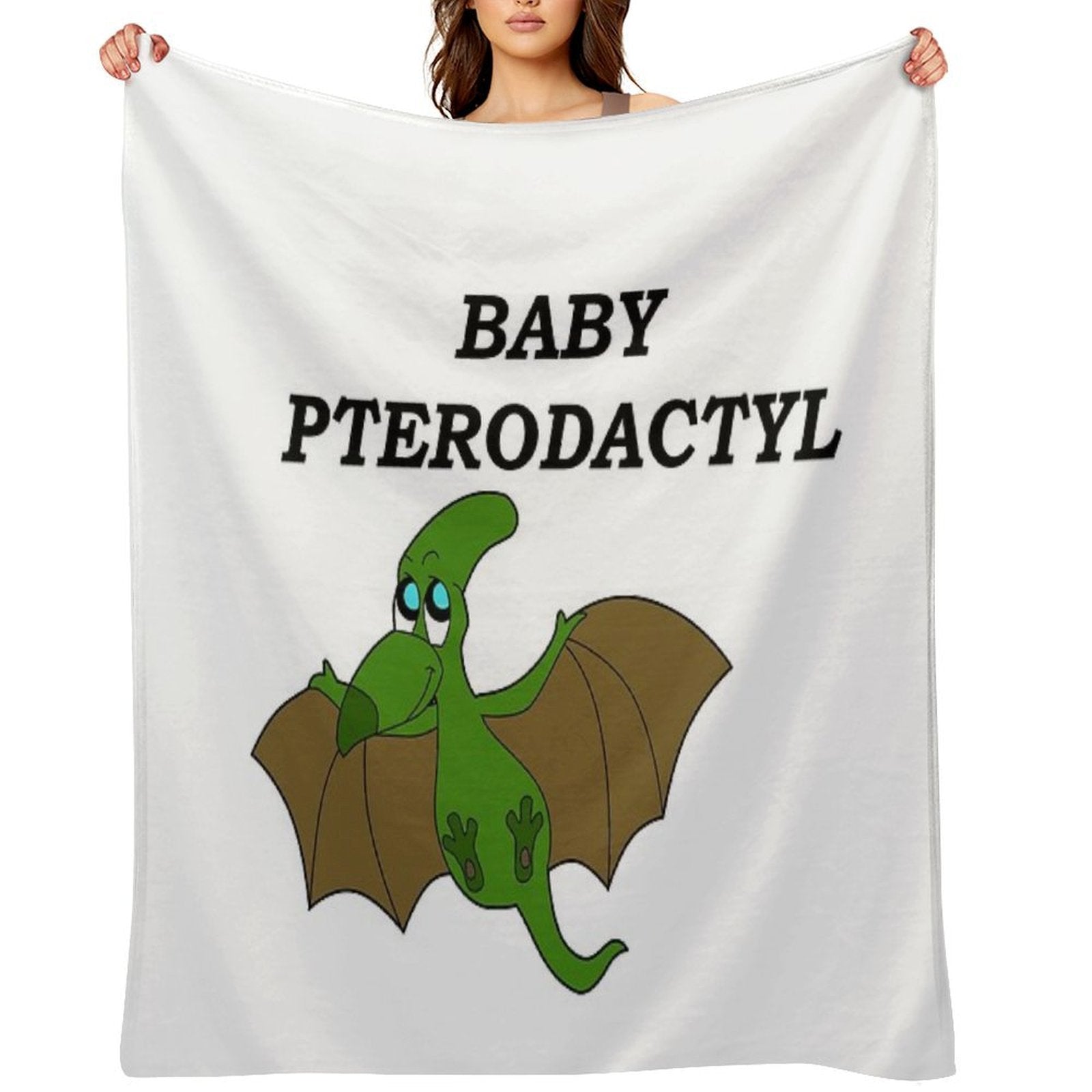 Baby Pterodactyl Wrinkle-free Throw Blanket