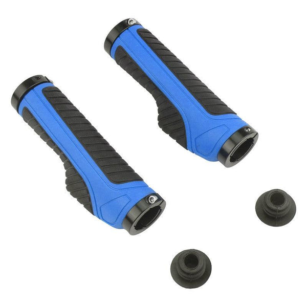 Bicycle Rubber Handlebars Mountain Bike Bilateral Lockable Handlebars Electric Bicycle Two-Color Handlebars