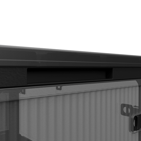 506QT 4-Pack Transparent Stackable Storage Bins with 5 Doors to Open with Wheels, Folding Plastic Craft Containers Large Closet Organizers Box for Bedrooms Living Rooms Study Kids' Toys, Black