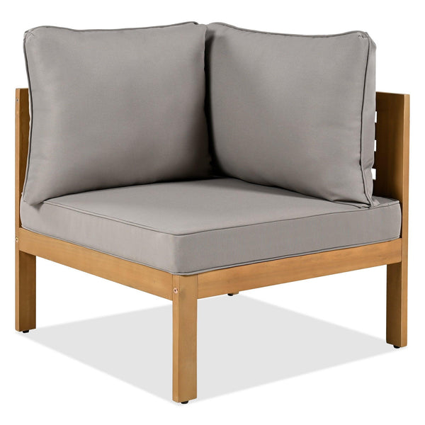 4 Pieces Outdoor Acacia Wood Sofa Set