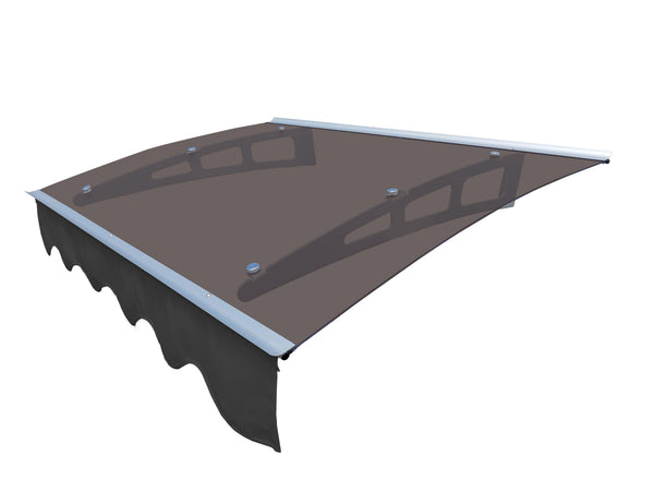 DA4734W Series Door Window Awning Made of 0.137 Inch Thick Crystal Polycarbonate Sheet in size of 47