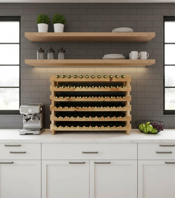 Stackable Sleek Wine Rack Multi Tier Display Expandable Bottle Storage